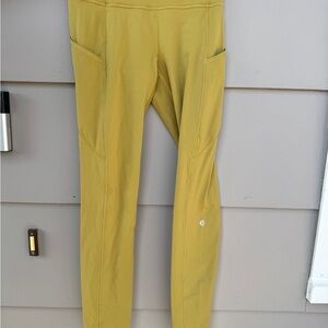 lululemon athletica Mustard Yellow High-Rise Leggings with Side Pockets